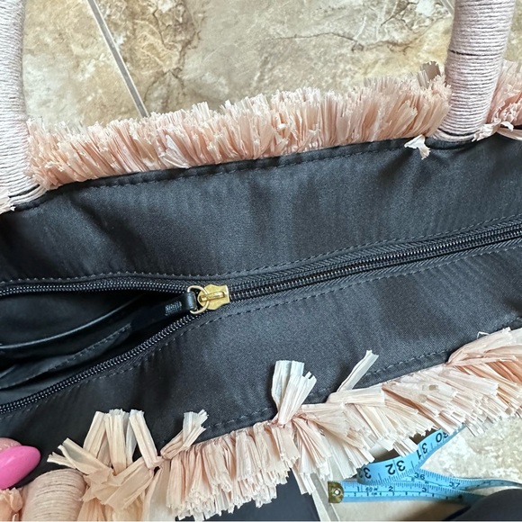 Stella & Dot Antibes Embroidered Palm Tote EUC - Picture 7 of 16